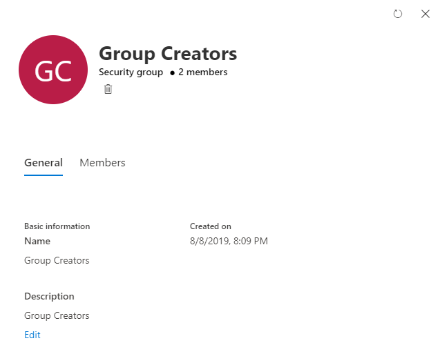 Office365 Security Group