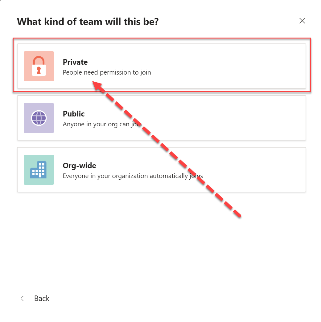 Create Team Private