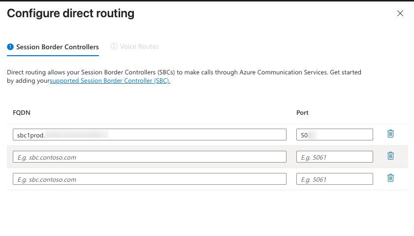 Direct routing connection