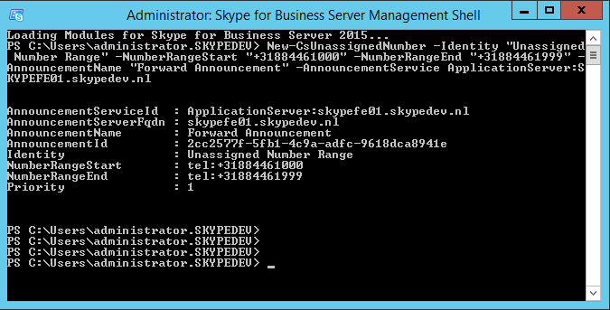 Skype for Business Management Shell